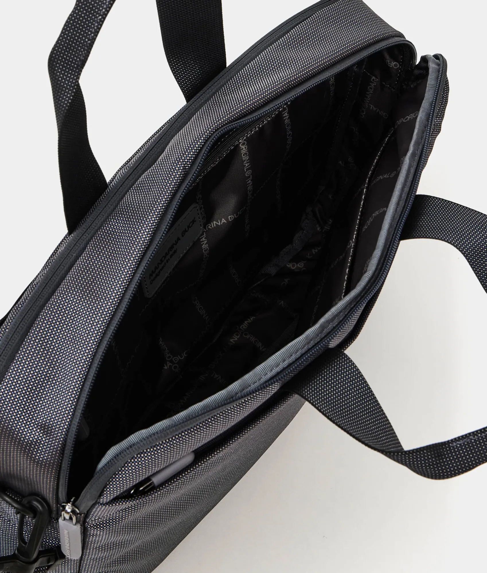 Hot Mandarina Duck DISTRICT Medium Briefcase | 15’’ Laptop Steel