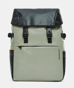Discount Mandarina Duck ECO COATED Backpack With Buckles Mud