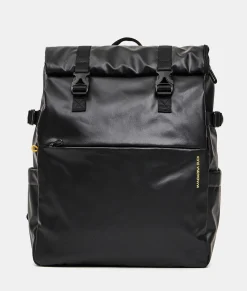 Discount Mandarina Duck ECO COATED Backpack With Padded Shoulder Straps Black