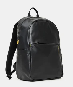 Outlet Mandarina Duck ECO COATED$ Backpack With Padded Shoulder Straps Black
