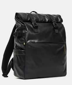 Discount Mandarina Duck ECO COATED Backpack With Padded Shoulder Straps Black
