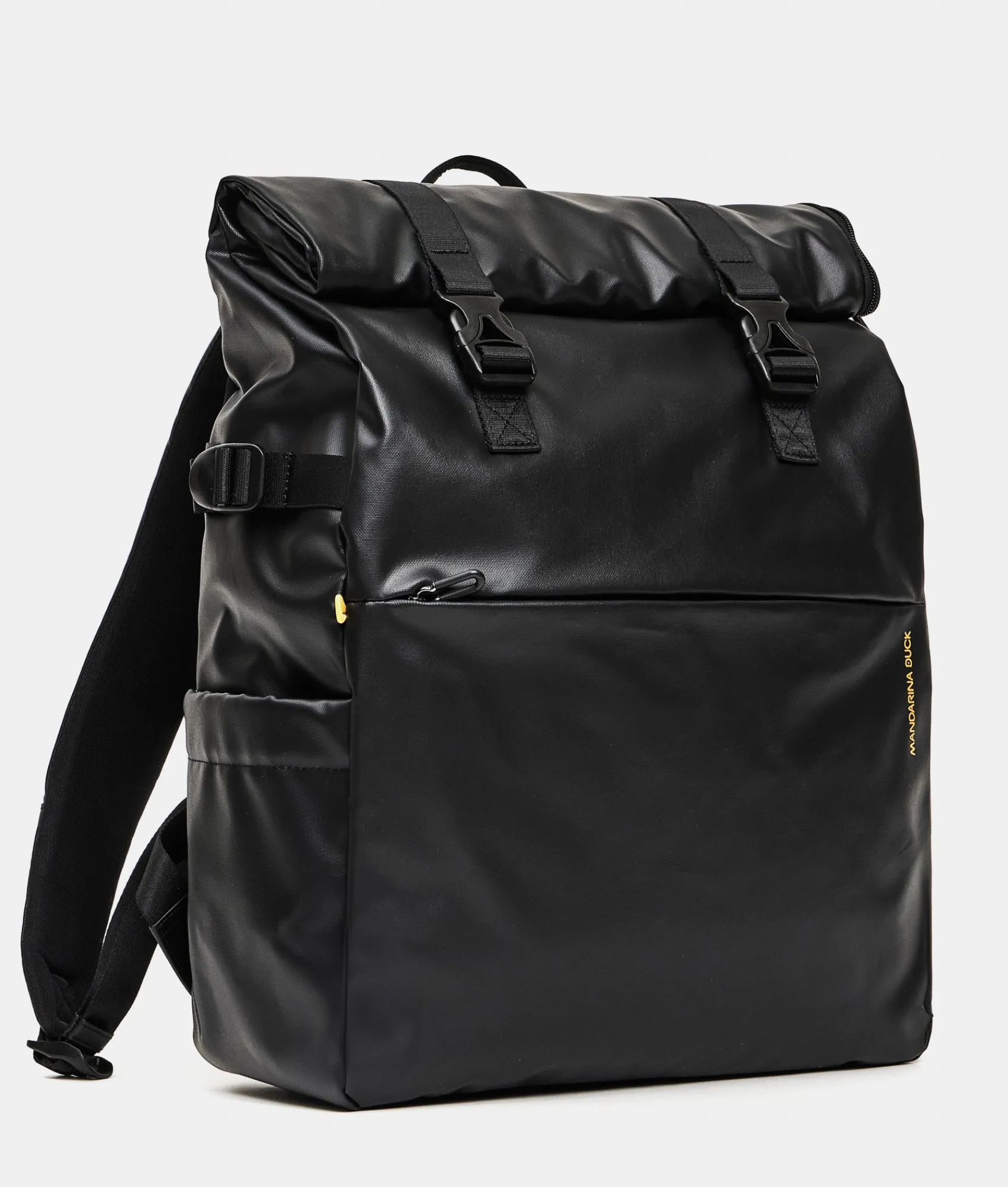 Discount Mandarina Duck ECO COATED Backpack With Padded Shoulder Straps Black