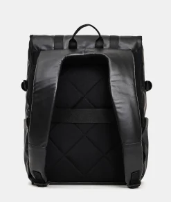 Discount Mandarina Duck ECO COATED Backpack With Padded Shoulder Straps Black