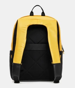 Discount Mandarina Duck ECO COATED Backpack With Padded Shoulder Straps DuckYellow