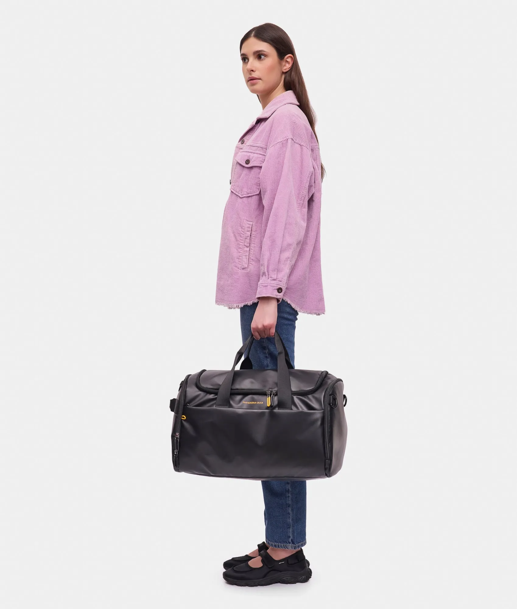 Fashion Mandarina Duck ECO COATED Duffle Backpack Black