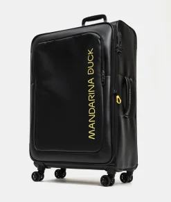 Discount Mandarina Duck ECO COATED Large Expandable Soft Trolley (4 Wheels) | cm 78 X 48 X 27.5/32 Black