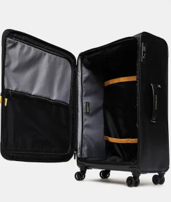 Discount Mandarina Duck ECO COATED Large Expandable Soft Trolley (4 Wheels) | cm 78 X 48 X 27.5/32 Black