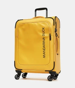 Sale Mandarina Duck ECO COATED Medium Expandable Soft Trolley (4 Wheels) | cm 67 X 43 X 26/29 DuckYellow