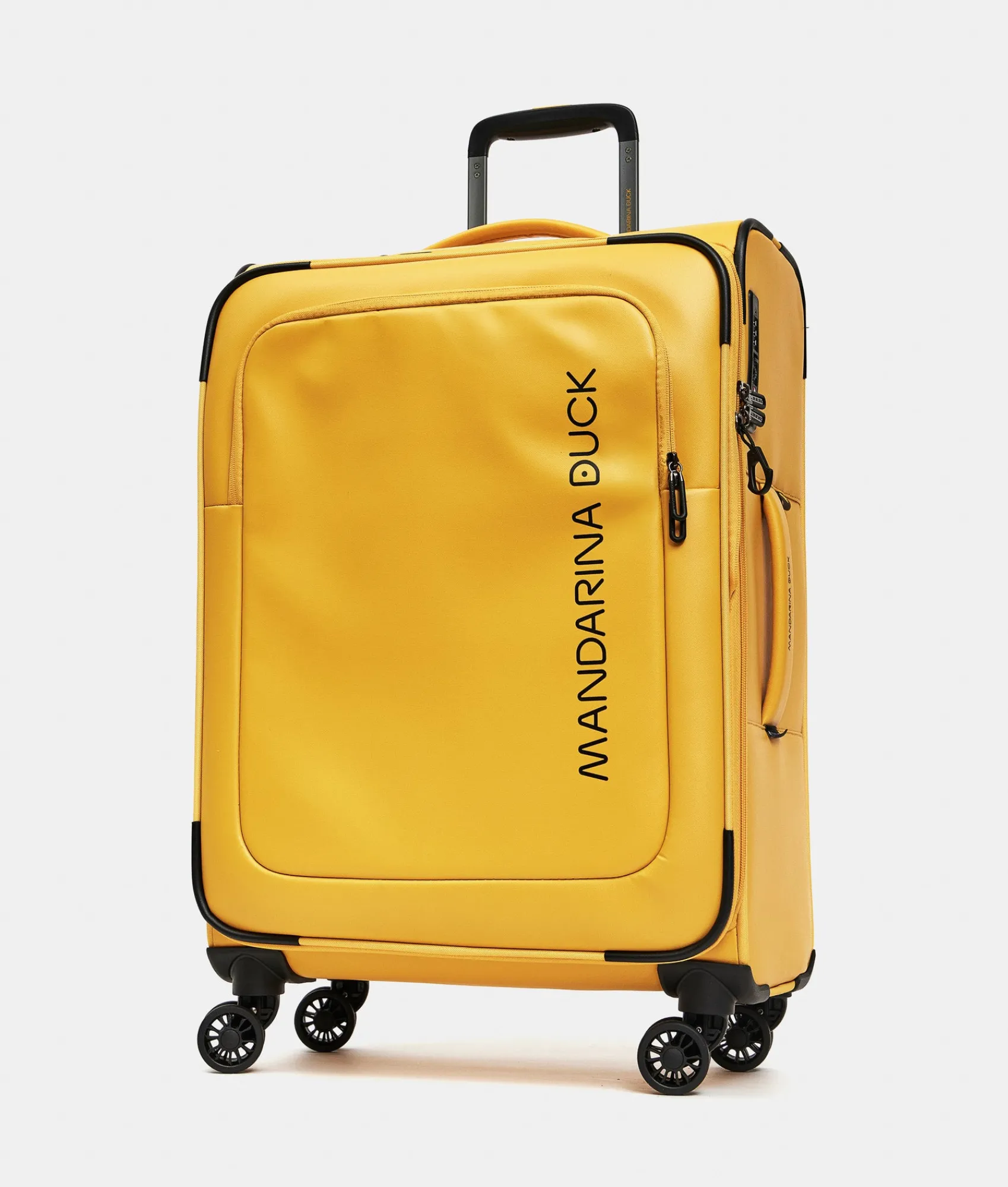 Sale Mandarina Duck ECO COATED Medium Expandable Soft Trolley (4 Wheels) | cm 67 X 43 X 26/29 DuckYellow