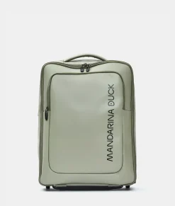Hot Mandarina Duck ECO COATED Soft Trolley Backpack  (2 Wheels) | cm 52 X 38.5 X 18 Mud