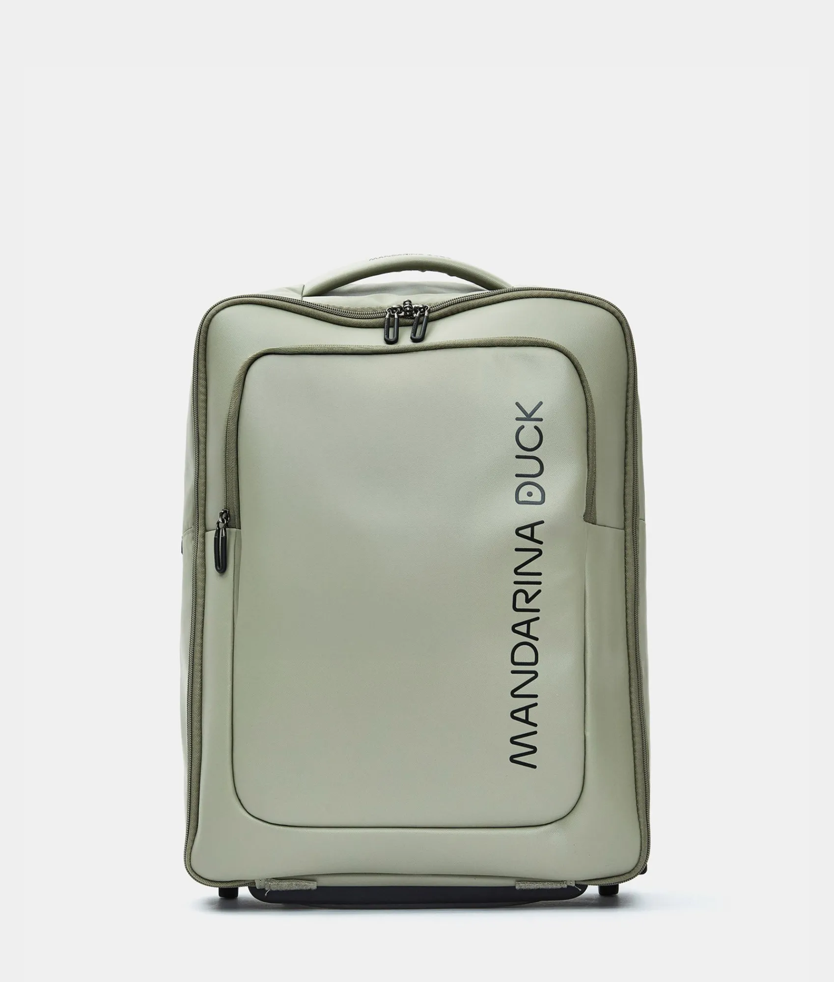 Hot Mandarina Duck ECO COATED Soft Trolley Backpack (2 Wheels) | cm 52 X 38.5 X 18 Mud