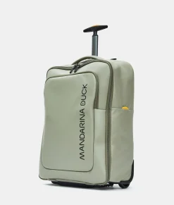 Hot Mandarina Duck ECO COATED Soft Trolley Backpack  (2 Wheels) | cm 52 X 38.5 X 18 Mud