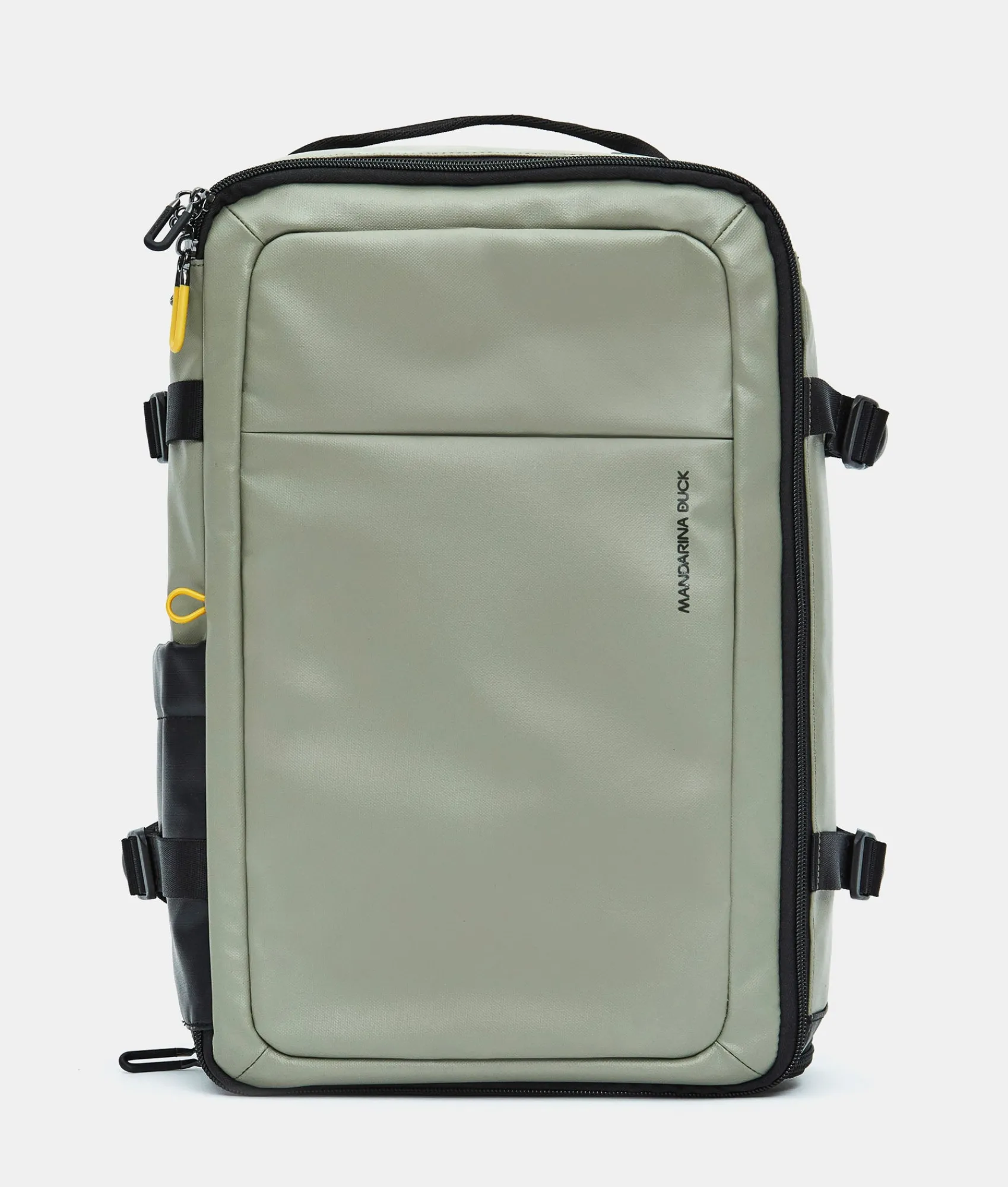 Online Mandarina Duck ECO COATED Travel Backpack With Padded Shoulder Straps Mud