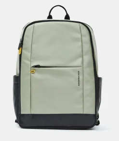 Clearance Mandarina Duck ECO COATED Travel Backpack With Padded Shoulder Straps Mud