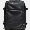Sale Mandarina Duck ECO COATED Travel Backpack With Padded Shoulder Straps Black