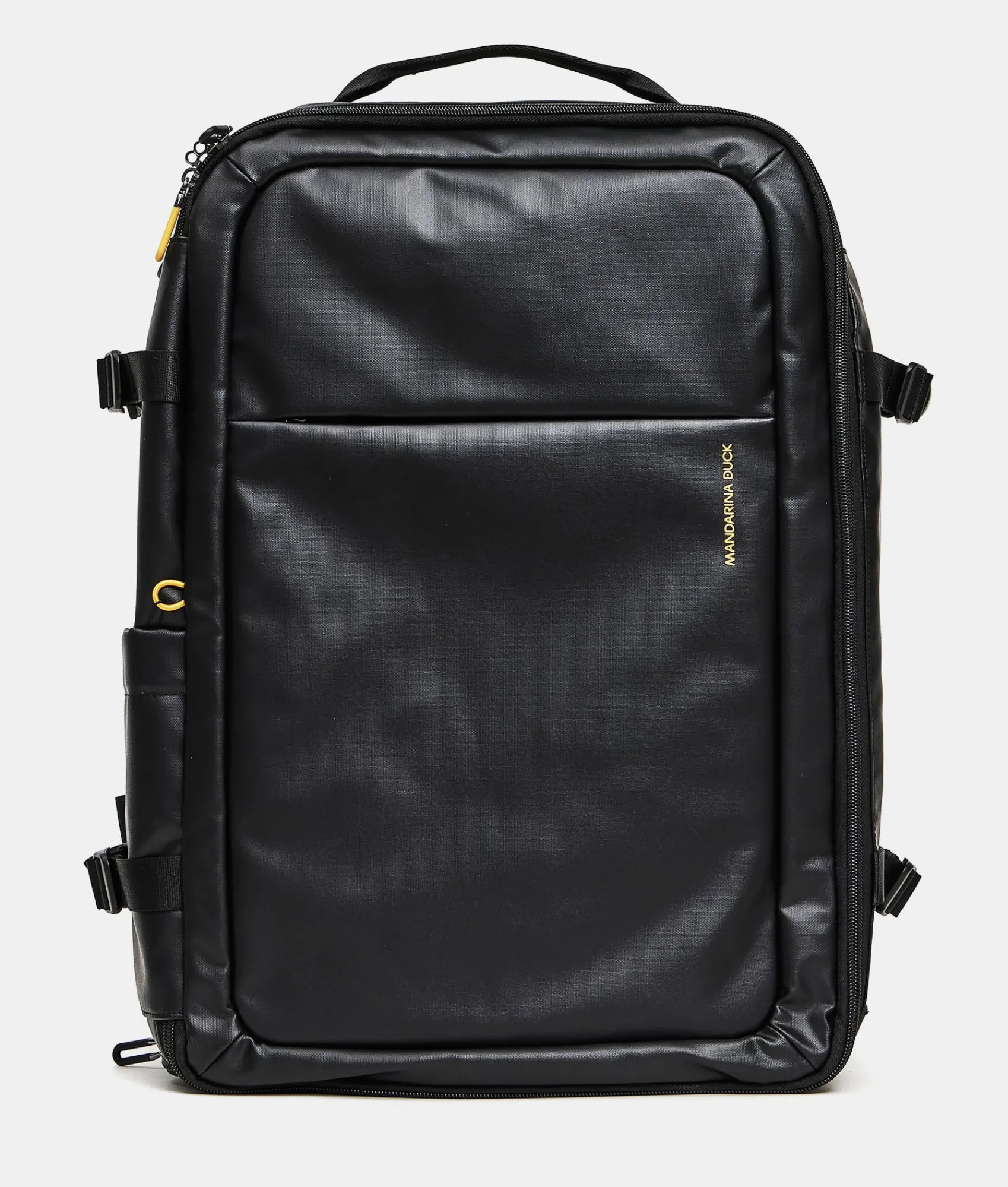 Sale Mandarina Duck ECO COATED Travel Backpack With Padded Shoulder Straps Black