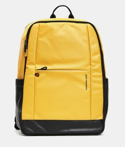 Discount Mandarina Duck ECO COATED Travel Backpack With Padded Shoulder Straps DuckYellow