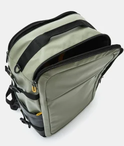 Best Mandarina Duck ECO COATED Travel Backpack With Padded Shoulder Straps Mud