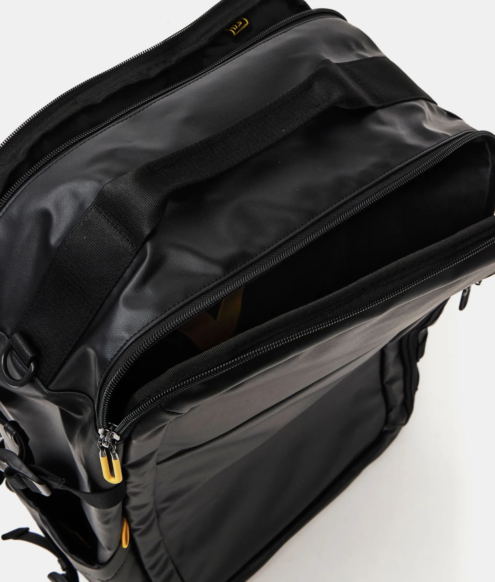 Sale Mandarina Duck ECO COATED Travel Backpack With Padded Shoulder Straps Black