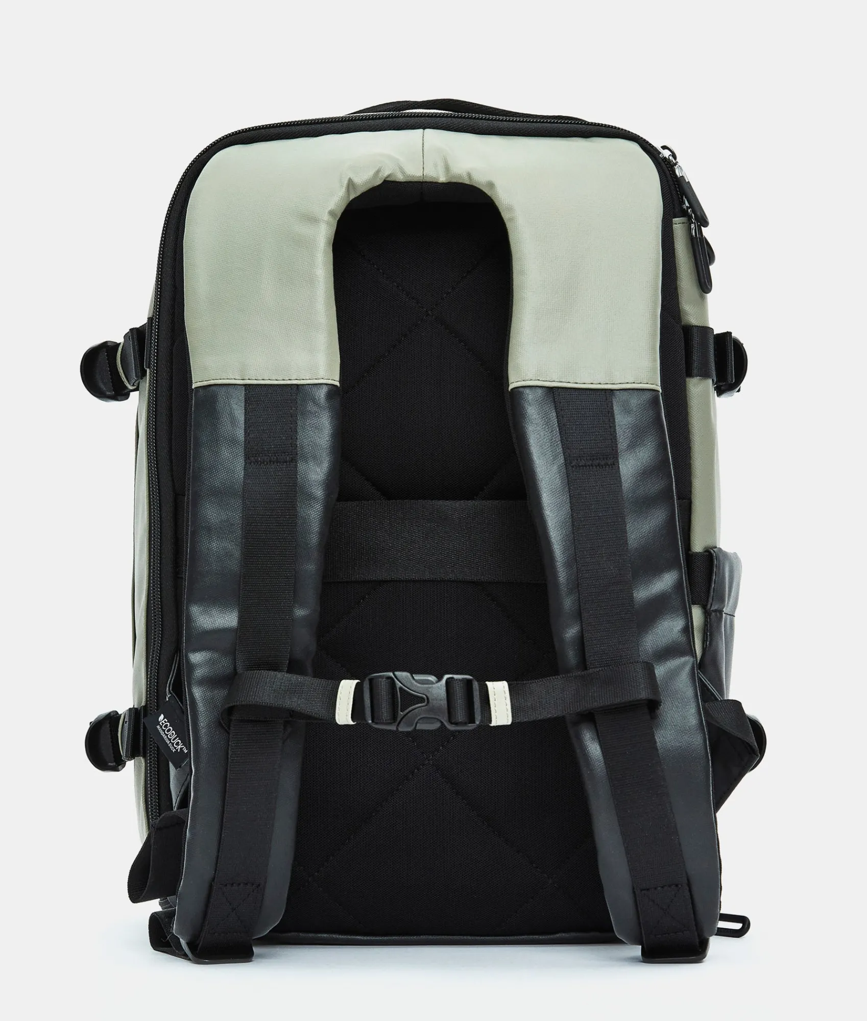 Online Mandarina Duck ECO COATED Travel Backpack With Padded Shoulder Straps Mud