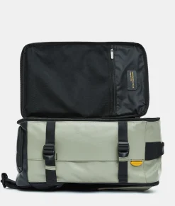 Online Mandarina Duck ECO COATED Travel Backpack With Padded Shoulder Straps Mud