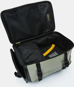 Online Mandarina Duck ECO COATED Travel Backpack With Padded Shoulder Straps Mud