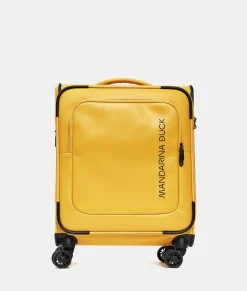 Clearance Mandarina Duck ECO COATED Trolley Soft Cabin (4 Wheels) | cm 55 X 40 X 20 DuckYellow