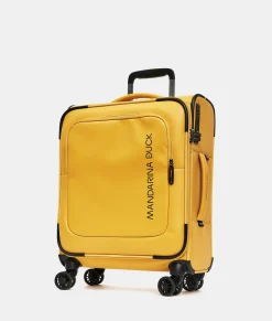 Clearance Mandarina Duck ECO COATED Trolley Soft Cabin (4 Wheels) | cm 55 X 40 X 20 DuckYellow