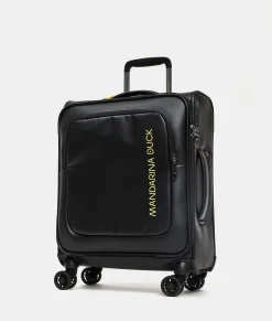 Best Mandarina Duck ECO COATED Trolley Soft Cabin (4 Wheels) | cm 55 X 40 X 20 Black