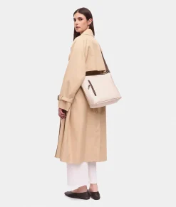 Fashion Mandarina Duck HUNTER Medium Crossbody Bag WhitecapGrey