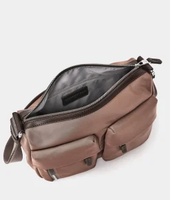 Fashion Mandarina Duck HUNTER Medium Crossbody Bag Beaver