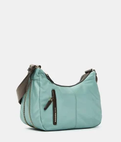 Sale Mandarina Duck HUNTER Medium Expandable Crossbody Bag IcebergGreen
