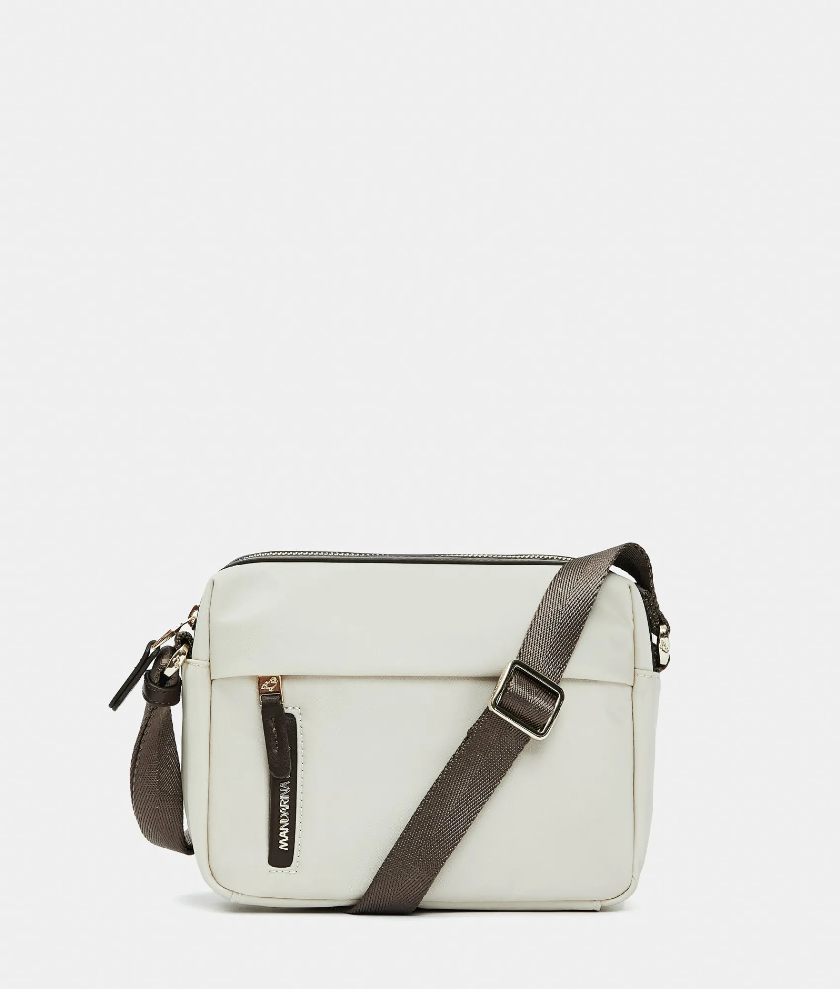 Fashion Mandarina Duck HUNTER Small Crossbody Bag WhitecapGrey