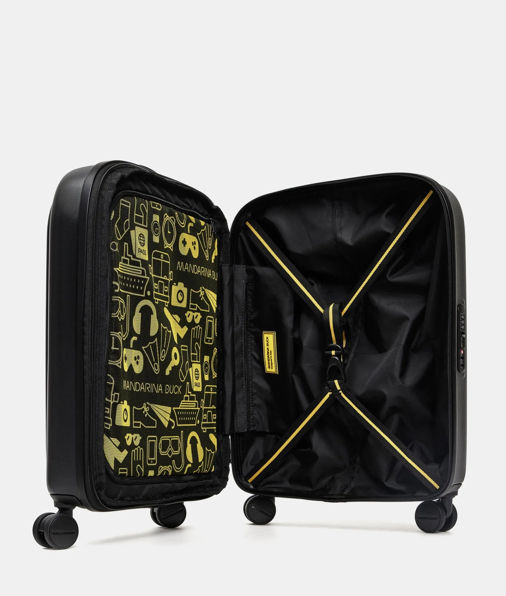 Discount Mandarina Duck LOGODUCK+ Expandable Cabin Hard Trolley (4 Wheels) | cm 55X40X20/23 Black