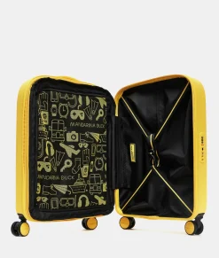 New Mandarina Duck LOGODUCK+ Expandable Cabin Hard Trolley (4 Wheels) | cm 55X40X20/23 DuckYellow
