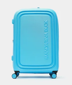 Fashion Mandarina Duck LOGODUCK+ Expandable Large Trolley (4 Wheels) | cm 75X49X31 Aquarius