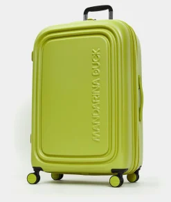 New Mandarina Duck LOGODUCK+ Expandable Large Trolley (4 Wheels) | cm 75X49X31 MapoGreen