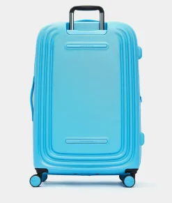 Fashion Mandarina Duck LOGODUCK+ Expandable Large Trolley (4 Wheels) | cm 75X49X31 Aquarius