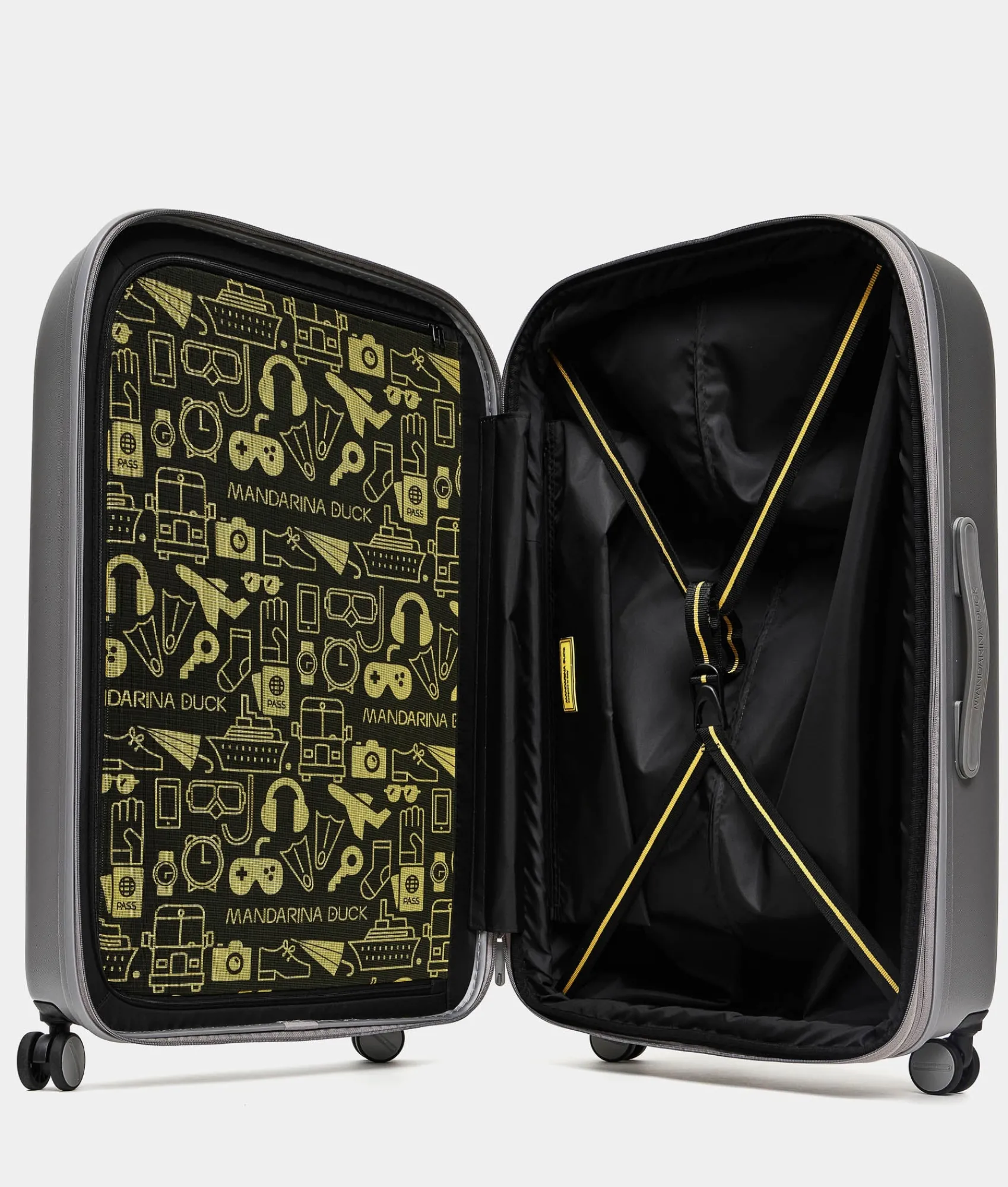Discount Mandarina Duck LOGODUCK Expandable Large Trolley (4 Wheels) | cm 75X49X31 Silver