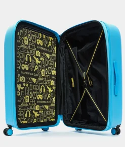 Fashion Mandarina Duck LOGODUCK+ Expandable Large Trolley (4 Wheels) | cm 75X49X31 Aquarius