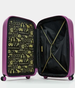 Clearance Mandarina Duck LOGODUCK+ Expandable Large Trolley (4 Wheels) | cm 75X49X31 Orchid