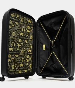 Outlet Mandarina Duck LOGODUCK+ Expandable XL Trolley (4 Wheels) | cm 82X52X34 Black