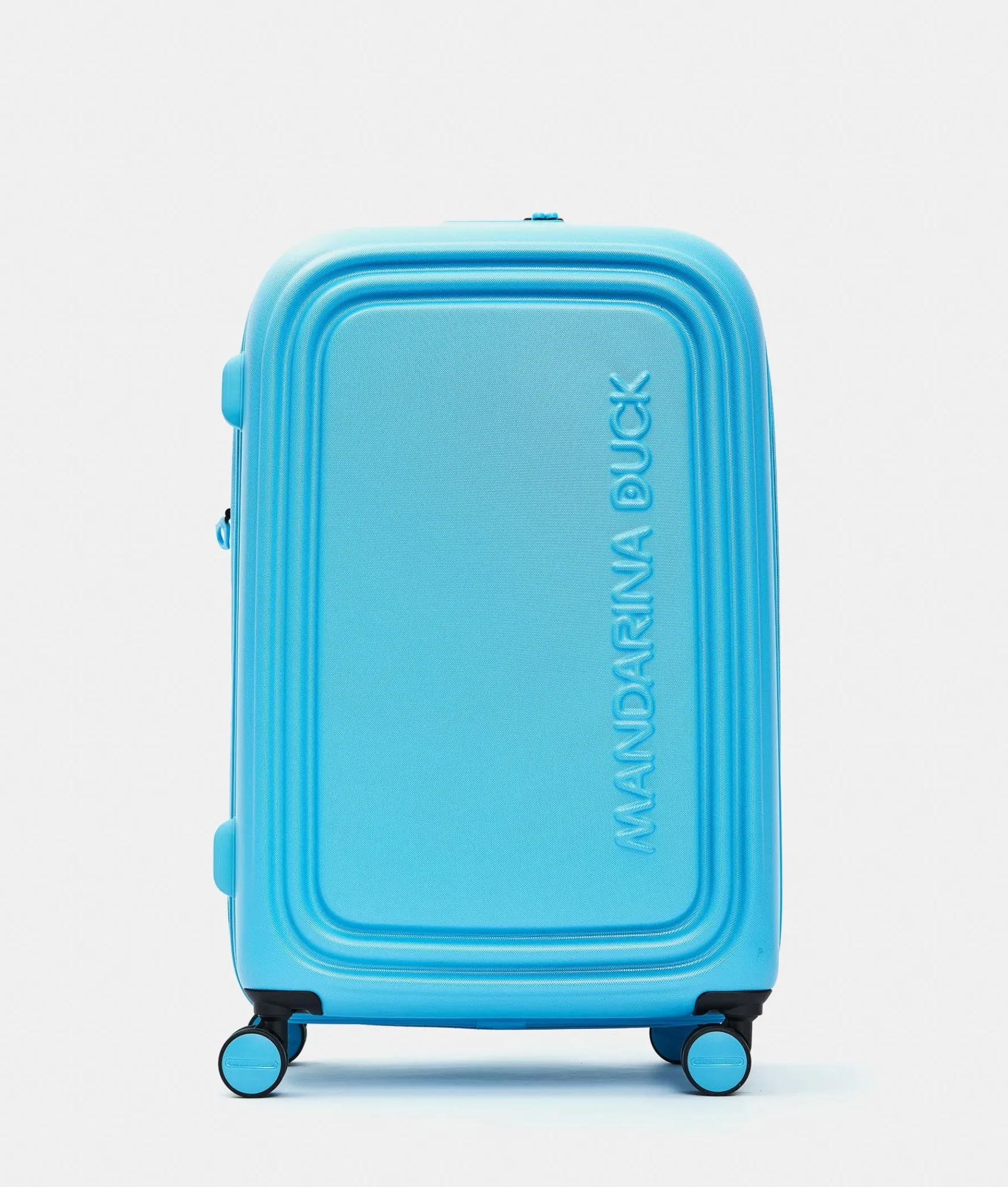 Outlet Mandarina Duck LOGODUCK+ Medium Expandable Trolley (4 Wheels) | cm 69 X 45 X 32/35 Aquarius