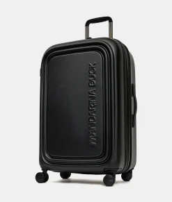 New Mandarina Duck LOGODUCK+ Medium Expandable Trolley (4 Wheels) | cm 69 X 45 X 32/35 Black