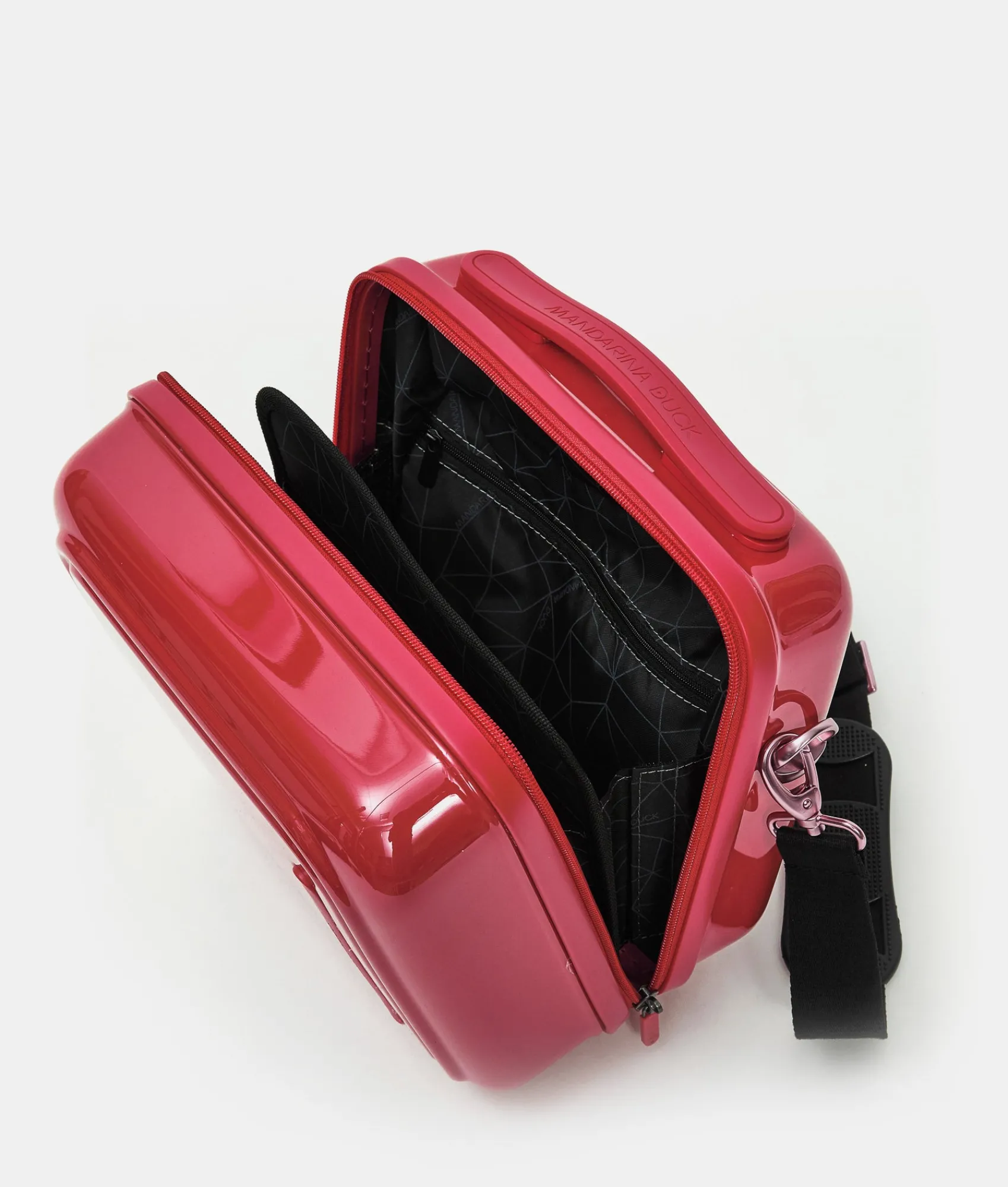Clearance Mandarina Duck LOGODUCK+ METAL Beauty Case Raspberry