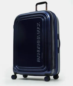 Discount Mandarina Duck LOGODUCK+ METAL Expandable Large Trolley (4 Wheels) | cm 75X49X31 BlueIndigo
