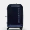 New Mandarina Duck LOGODUCK+ METAL Medium Expandable Trolley (4 Wheels) | cm 69 X 45 X 32/35 BlueIndigo
