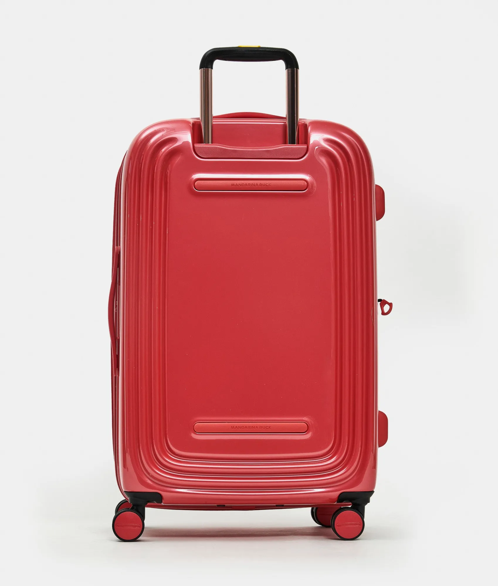 Clearance Mandarina Duck LOGODUCK+ METAL Medium Expandable Trolley (4 Wheels) | cm 69 X 45 X 32/35 Raspberry