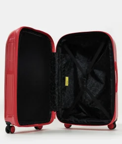 Clearance Mandarina Duck LOGODUCK+ METAL Medium Expandable Trolley (4 Wheels) | cm 69 X 45 X 32/35 Raspberry