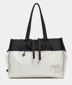 Outlet Mandarina Duck MD20 BALLOON Medium Reversible Nylon Tote Black